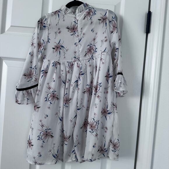 Little Edge Threads Floral Lace Dress - Girls Size Medium - Picture 7 of 7